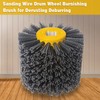 Shineboc Abrasive Nylon Wire Drawing Wheel Drum Brushes, 120 Grit