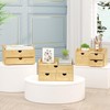 Wisuce Bamboo Desk Organizer - Mini Bamboo Desk Drawer Tabletop