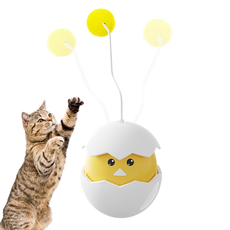 Cat Toy Ball,Automatic Rolling Self-Play Kitten Toys - Chicken Interactive