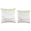 Castro Valley CA Map (2018) Throw Pillow