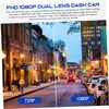 GRIRIW 1080p Car Camera Dual Lens Driving Recorder Wireless Reverse