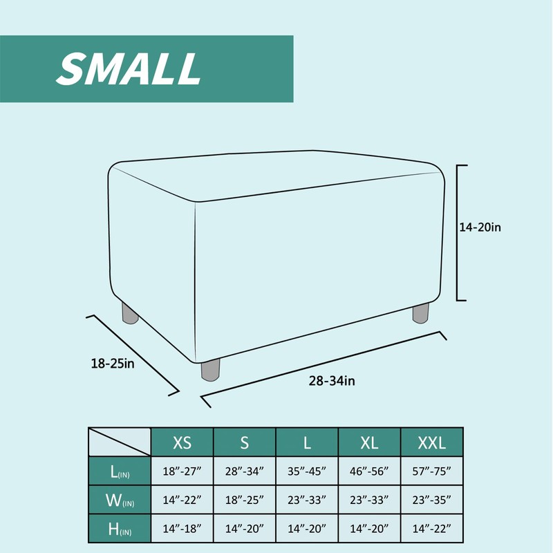 YEMYHOM Ottoman Cover Latest Jacquard Design High Stretch Folding Storage