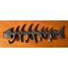 Fish Bone Hook Plaque Sign Cast Iron Nautical Beach House