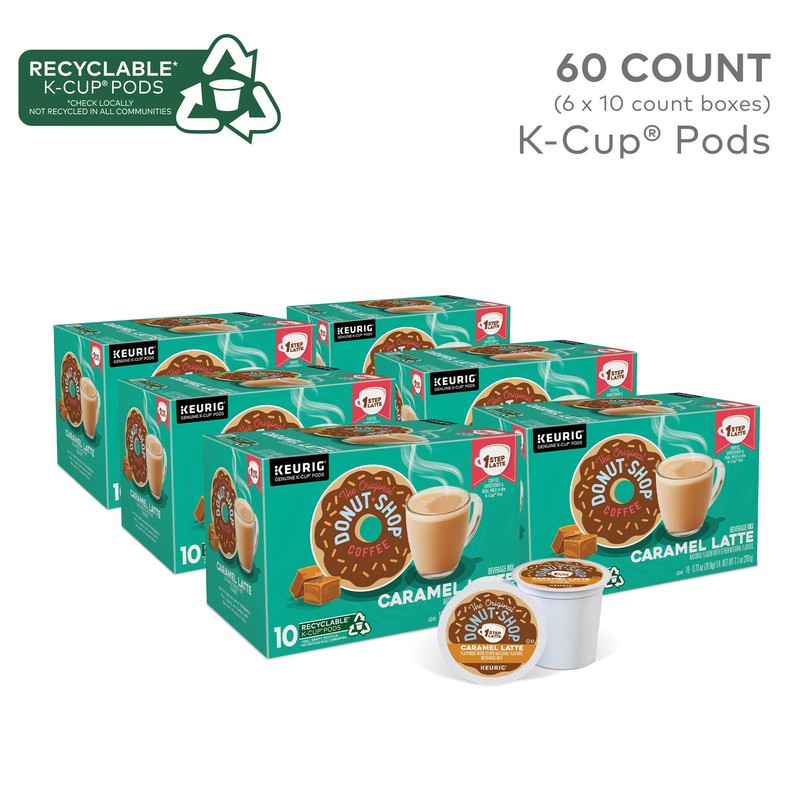 The Original Donut Shop Caramel Latte, Single-Serve Keurig K-Cup Pods,