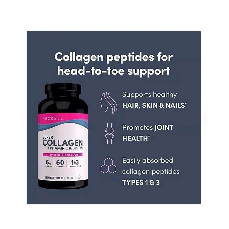 NeoCell Super Collagen + Vitamin C & Biotin Tablets 360
