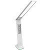 Desk Lamp with Display, Foldable, 29 LED, 9 W, White/Silver,