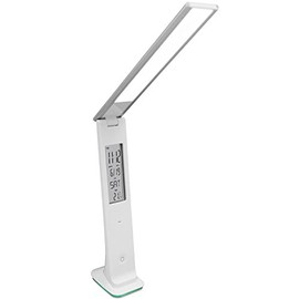 Desk Lamp with Display, Foldable, 29 LED, 9 W, White/Silver, 4 Dimmer Levels, Desk Lamp, Office Lamp