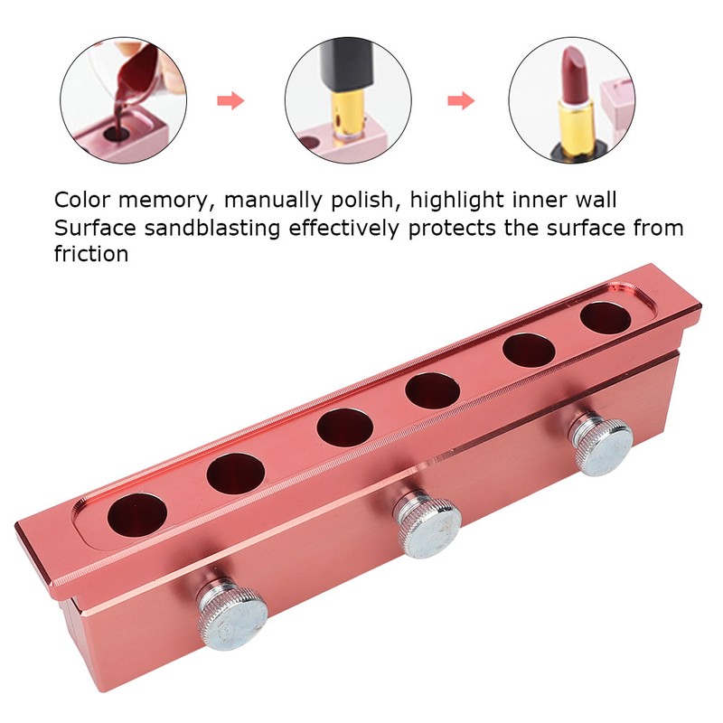 12.1mm 6 Holes Dual Use Aluminium Alloy DIY Lipstick Mold