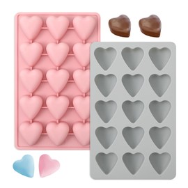 Herzförmige Silikonform, 2 Stück Silikonform Schokolade, Silikonform Herz Klein von Schokolade, Eiswürfel,Geeignet für Valentinstag, Hochzeiten, Verlobungen, Große Feste, Familienleben