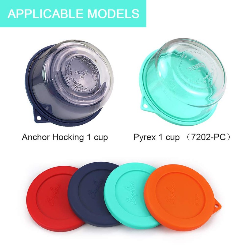Sophico 1 Cup Round Silicone Storage Cover Lids Replacement for