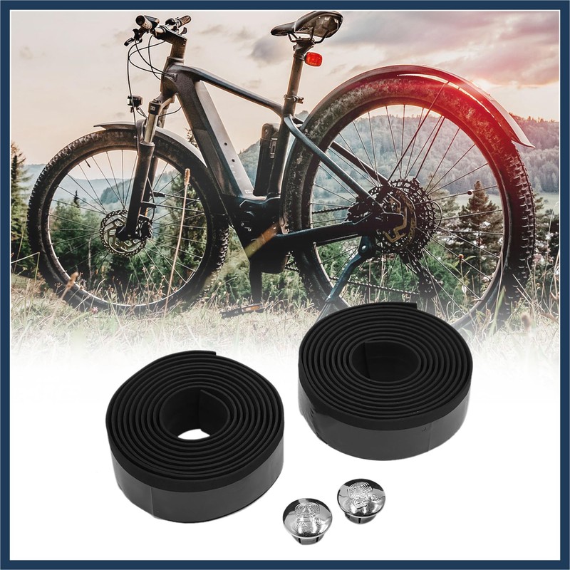 INFINAUTO 2pcs Black Foam Anti Slip Handlebar Tape Bar Grip