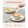 32-Piece White Ceramic Dinnerware Set With Gold Rim For 8