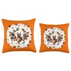 Patchwork Bat with Autumn Stars Throw Pillow