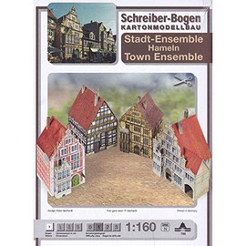 Unbekannt Schreiber-BBogen Card Model Building City Ensemble Hameln (1:160)