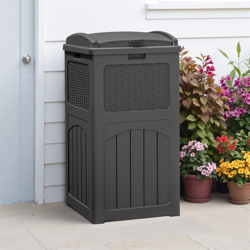 Greesum 33 Package Delivery Box for Outside, Patio Waterproof Resin