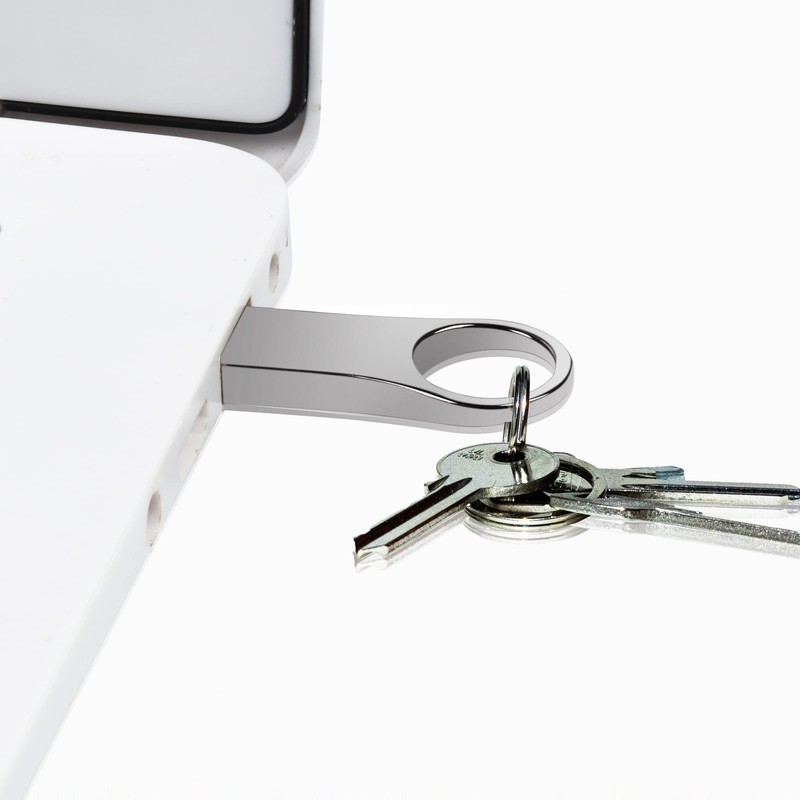 PloutoRich USB Drive, 32GB Flash Drive with Keyring, USB 2.0