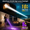 UV Blacklight&High Lumens Flashlight Rechargeable, Powerful Blacklight Flashlights for Pet