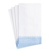 Caspari Linen Border Paper Guest Towel Napkins in Light Blue