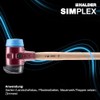 Simplex 3012.281 Sledgehammer, Rubber Composition, with Stand/TPE Soft with Malleable