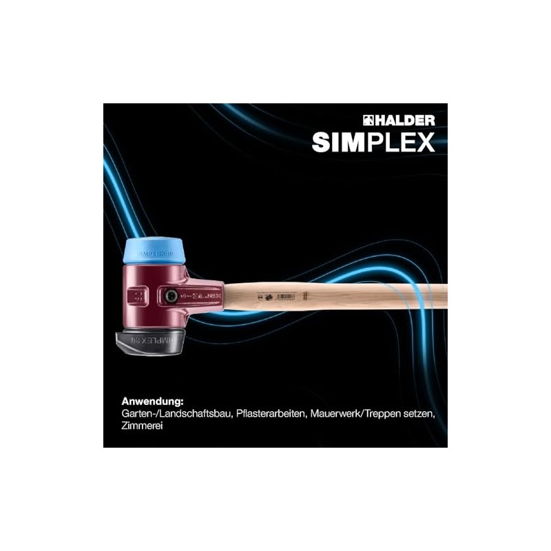 Simplex 3012.281 Sledgehammer, Rubber Composition, with Stand/TPE Soft with Malleable