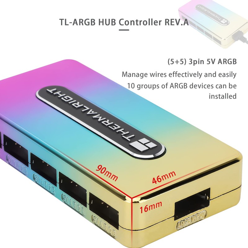 Thermalright ARGB Fan Controller - 8 Groups, 8-Port 3 Pin,