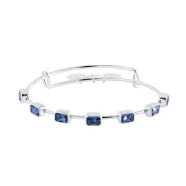 Alex and Ani September Birthstone Emerald Cut Bangle