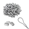 100pcs 1/16"(1.5mm) Aluminum Crimping Sleeves Loops, Cable Crimps Wire Ferrules,