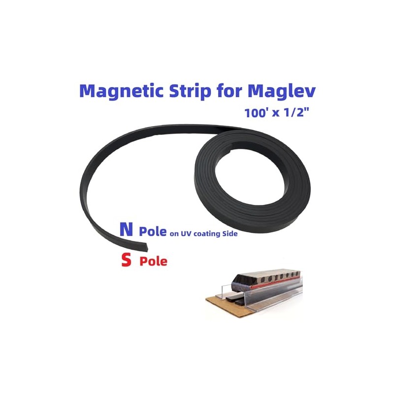 Monopolar Magnetic Strip 1/2" for Maglev Train Science Project Kit,Thickness