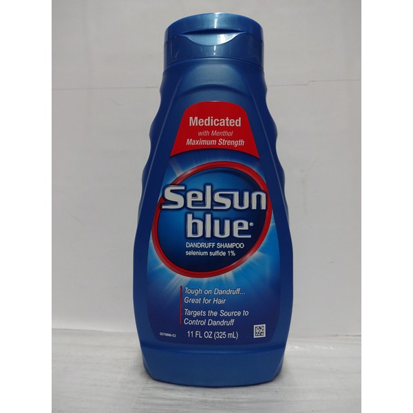 Selsun Blue Dandruff Shampoo Medicated with Menthol Maximum Strength