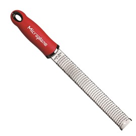 Microplane Microplane Classic Red Zester Grater, Stainless Steel - Citrus Zesting & Cheese Grating, Dishwasher Safe, Made in USA, Model Name: Microplane