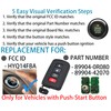 Keyless Entry Remote Control Smart Key Fob for Toyota RAV4