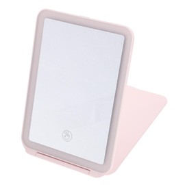 PACKOVE Portable LED Makeup Mirror with Touch Control Chic USB Lighted Vanity Mirror for Travel and Home Use High Definition Surface for Cosmetic Application