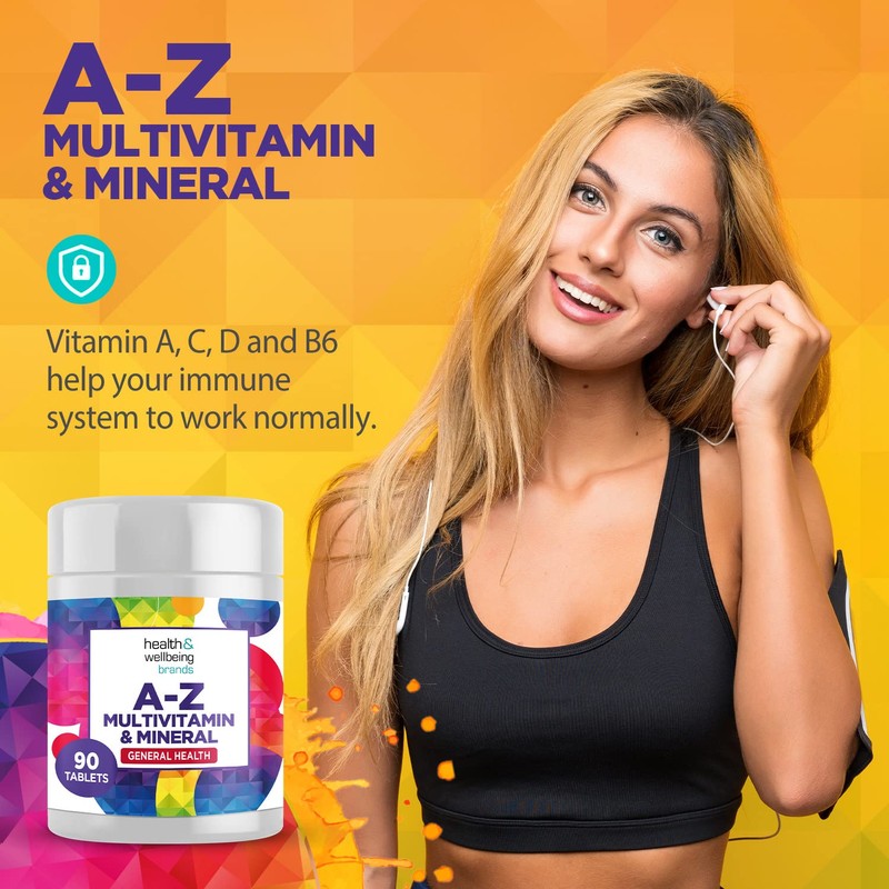 A-Z Multivitamin and Minerals Tablets, Vitamins for Men's and Women's,