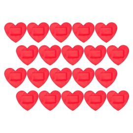 Sosoport 20pcs Heart Shaped Hemostatic Bandage Patches for Care Easy to Use Breathable Pe Material Safe for All Ages for Outdoor Emergencies