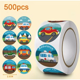 Deluxe Pack 1000 Stickers Vehículos Autos Bus Animados Niños