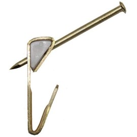 OOK 50582 ReadyNail Picture Hangers, Hassle-Free Picture Hooks, 10lbs, Brass (6 Pack)