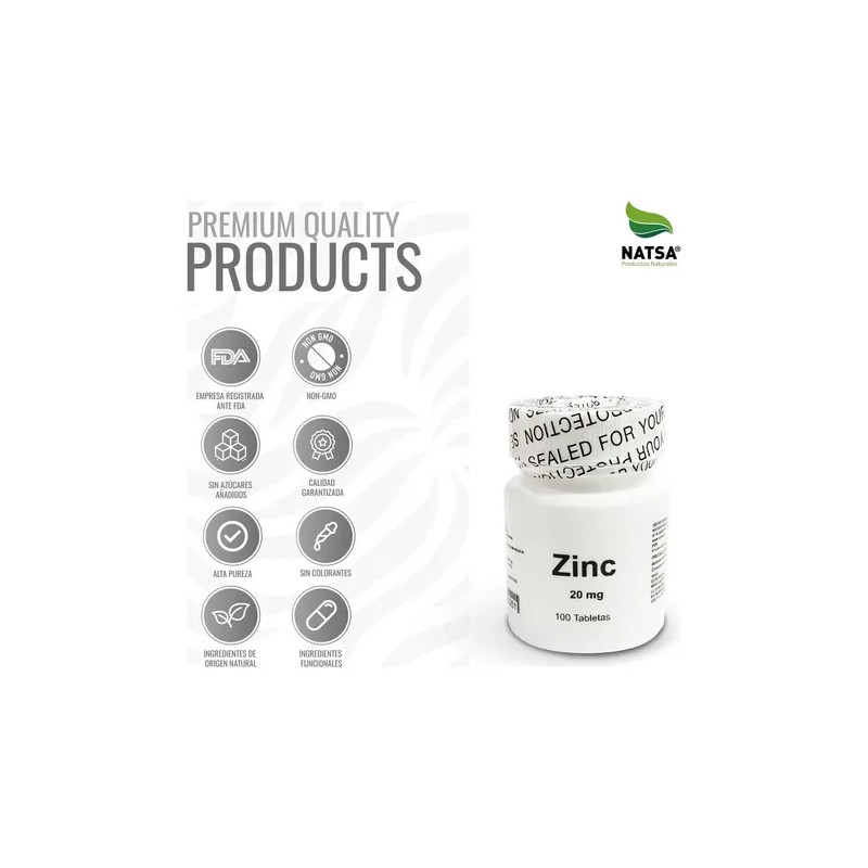 Zinc 20 Mg, 100 Tabletas Sabor N/a