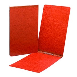 Smead PressGuard Binder Cover, Metal Prong Top Fastener with Compressor, 3" Capacity, 11" x 17", Red, 10 per Box (81778)