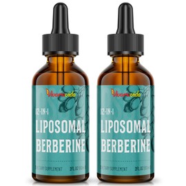 Berberine HCl Supplement 3000 mg - Liposomal Berberine HCl Liquid - AMPK Activator with Turmeric, Ceylon Cinnamon, 12 Natural Ingredients - 4 fl oz