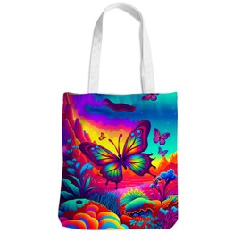 Butterfly Gifts for Women Canvas Tote Bag, Motivational Butterfly Stuff Friendship Christmas Birthday Gifts for Girls Butterfly Lovers Teacher Her, Cute Tote Bag Travel Beach Reusable Grocery Bags