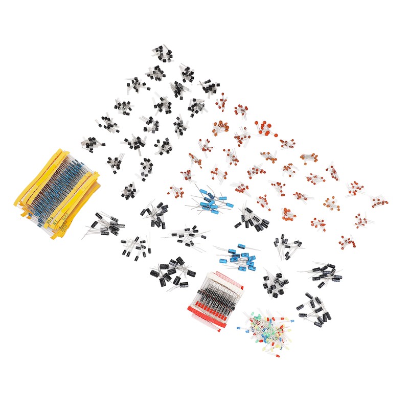 1400 Pcs Set Electronic Components Metal Film Resistor Ceramic Electrolytic
