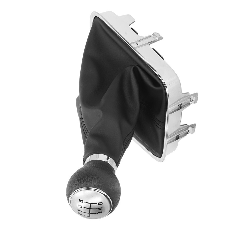 6 Speed Gear Shift Knob With PU Leather Boot Automotive