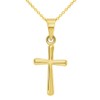 Collar con dije de cruz simple y de oro amarillo
