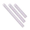 PATIKIL 15cm/20cm/30cm Metal Ruler, 3 Pack Aluminum Alloy Rulers with Centimeters, Millimeters, Inches and Conversion Table Straight Edge Ruler for Writing Machinist Drafting, Purple
