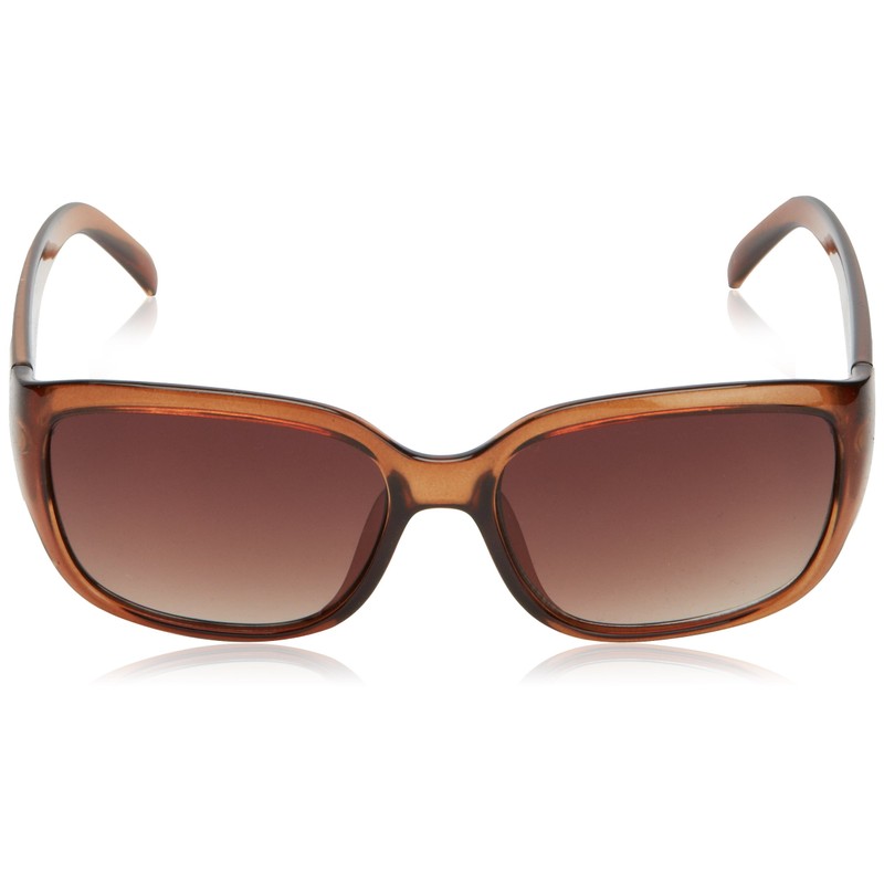 French Connection Ladies Women's Small Plastic Sunglasses, Brown, One Size