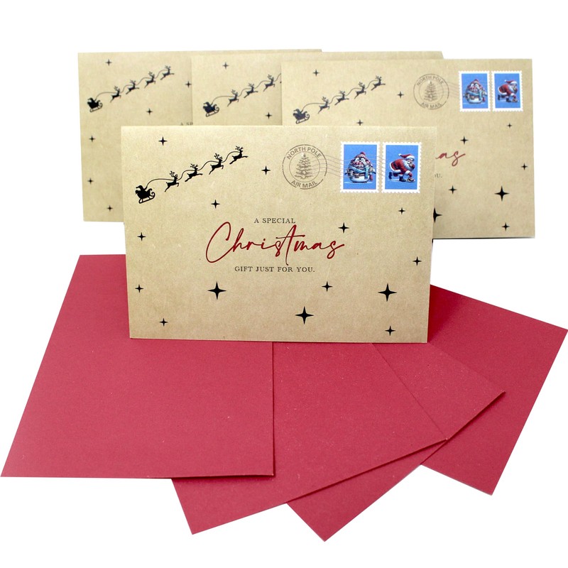 4 x Cash Wallet for Christmas Money Cards