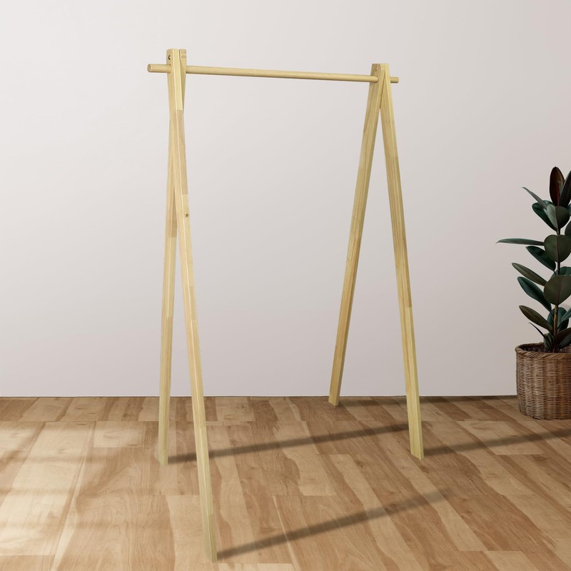 Casual Home Solid Wood No Tool Assembly Collapsible Aesthetic Clothing