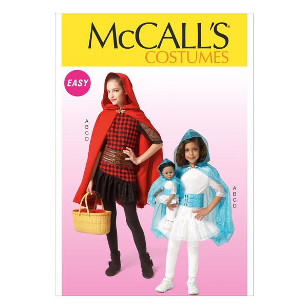 McCall's Patterns M7035 Children's/Girls'/Dolls' Costumes, CHJ (7-8-10-12-14)