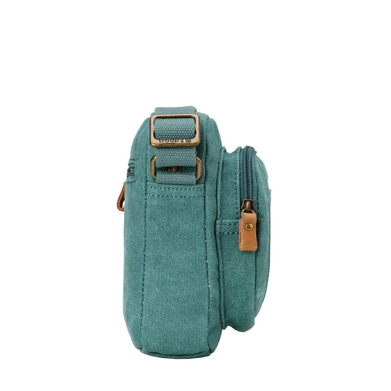 TRP0235 Troop London Classic Canvas Across Body Bag - Charcoal