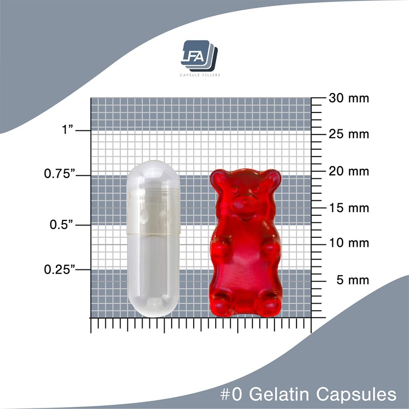 Size 0 Empty Capsules - Clear Vegan Pullulan - 500